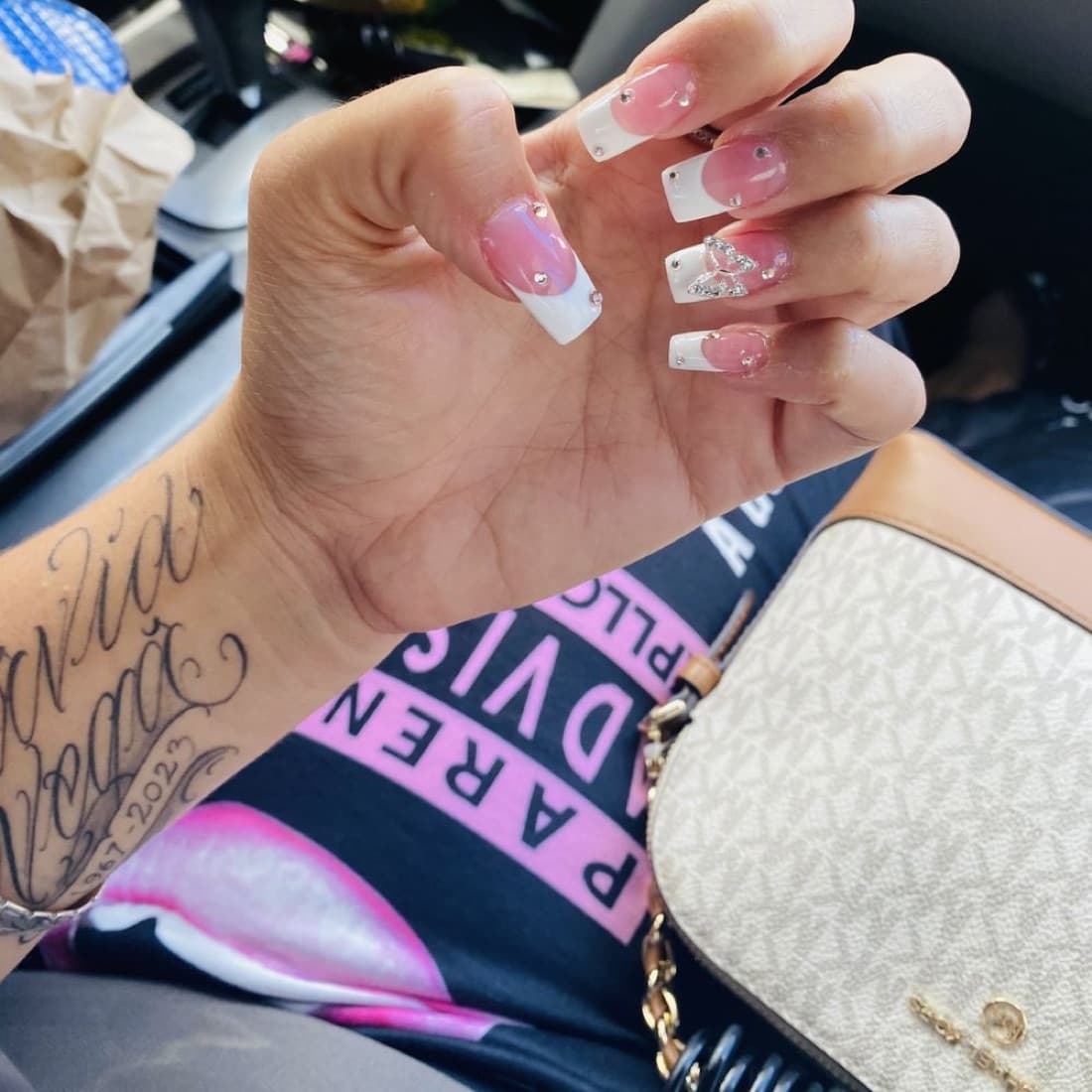 French with crystal accents