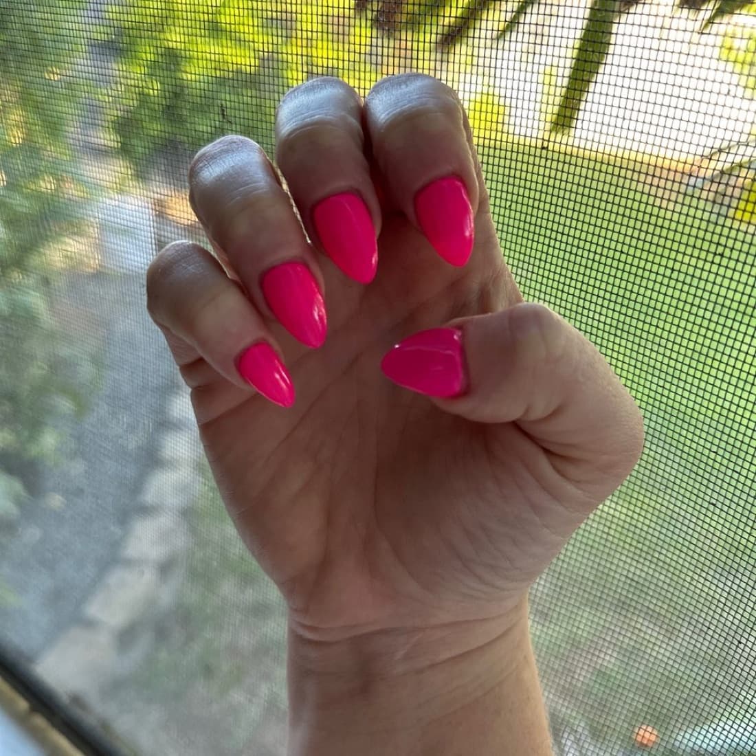 Hot pink almond
