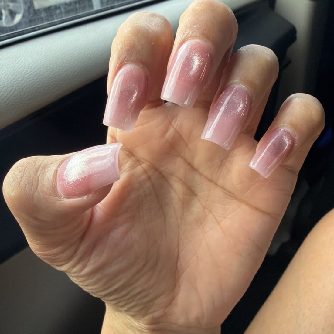 Nude gel extensions